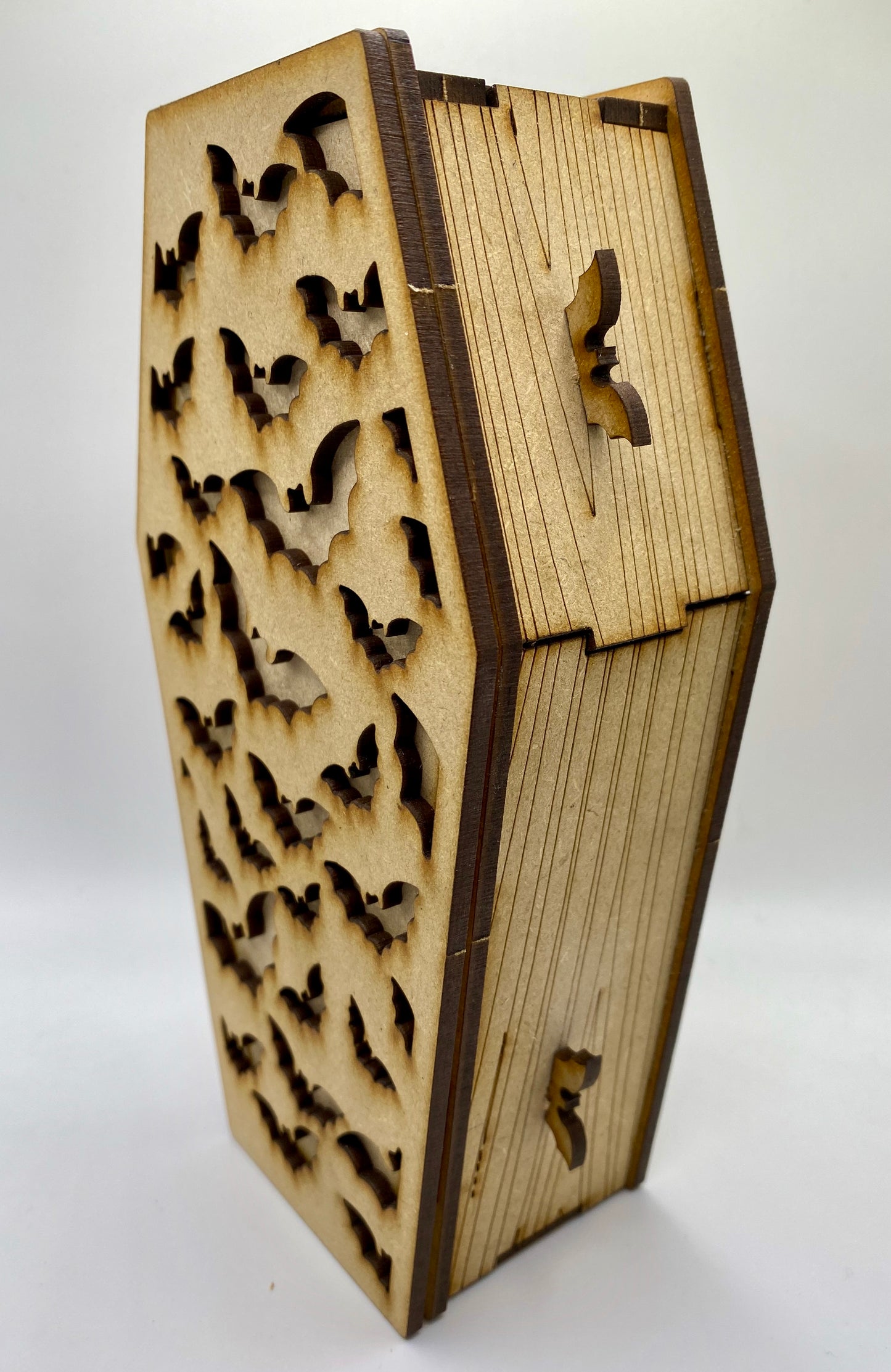 Bat Coffin Trinket Storage Box MDF Craft Kit