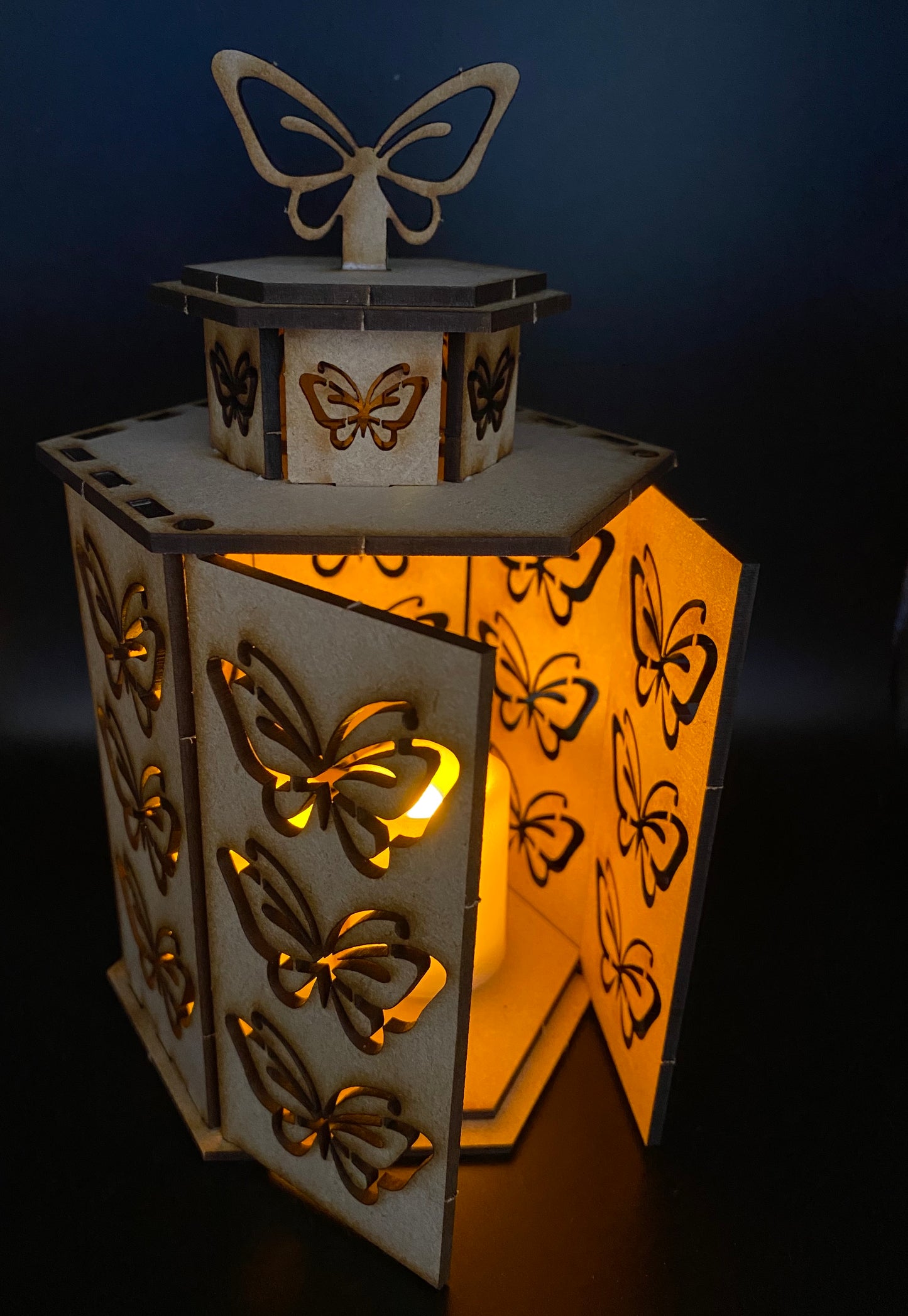 Butterflies Lantern MDF Craft Kit-Large