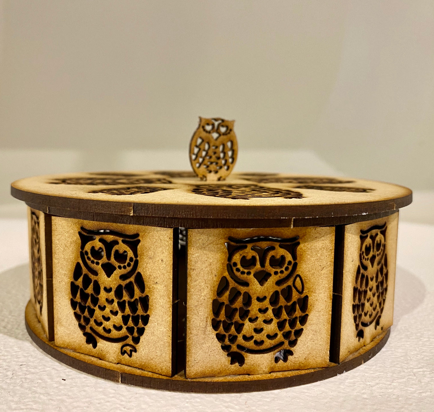 Owl Trinket Storage Box MDF Craft Kit