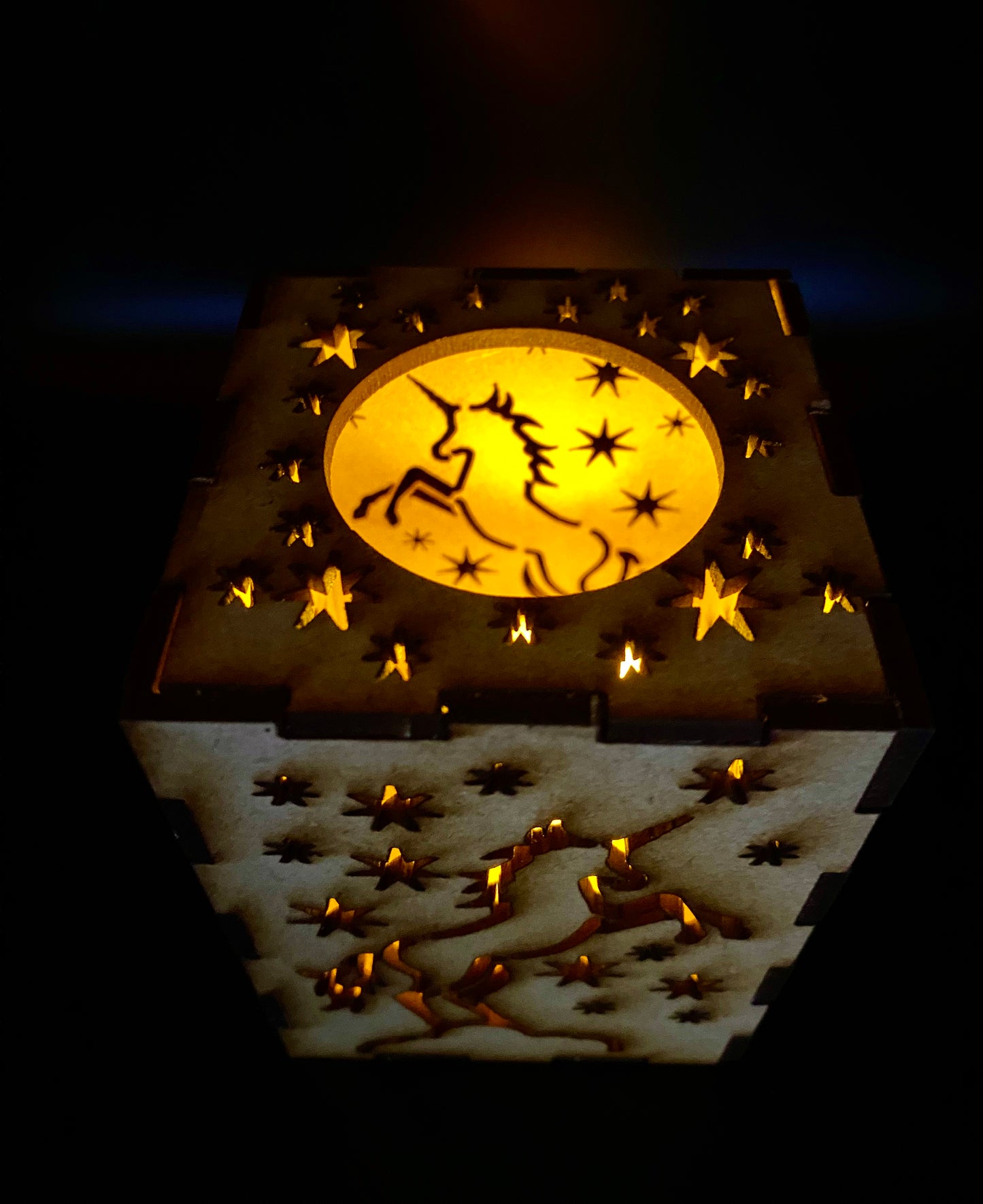 Unicorn and Stars Lantern MDF Kit - Small