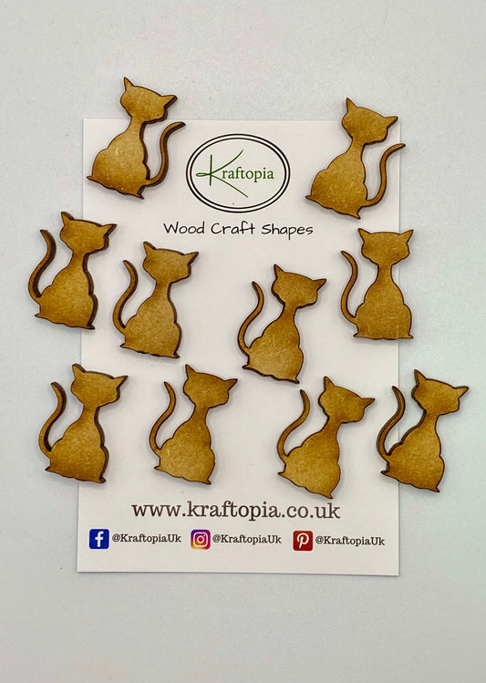 Cute Cat  MDF Craft Blanks