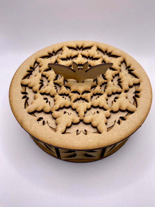 Bats Trinket Storage Box MDF Craft Kit