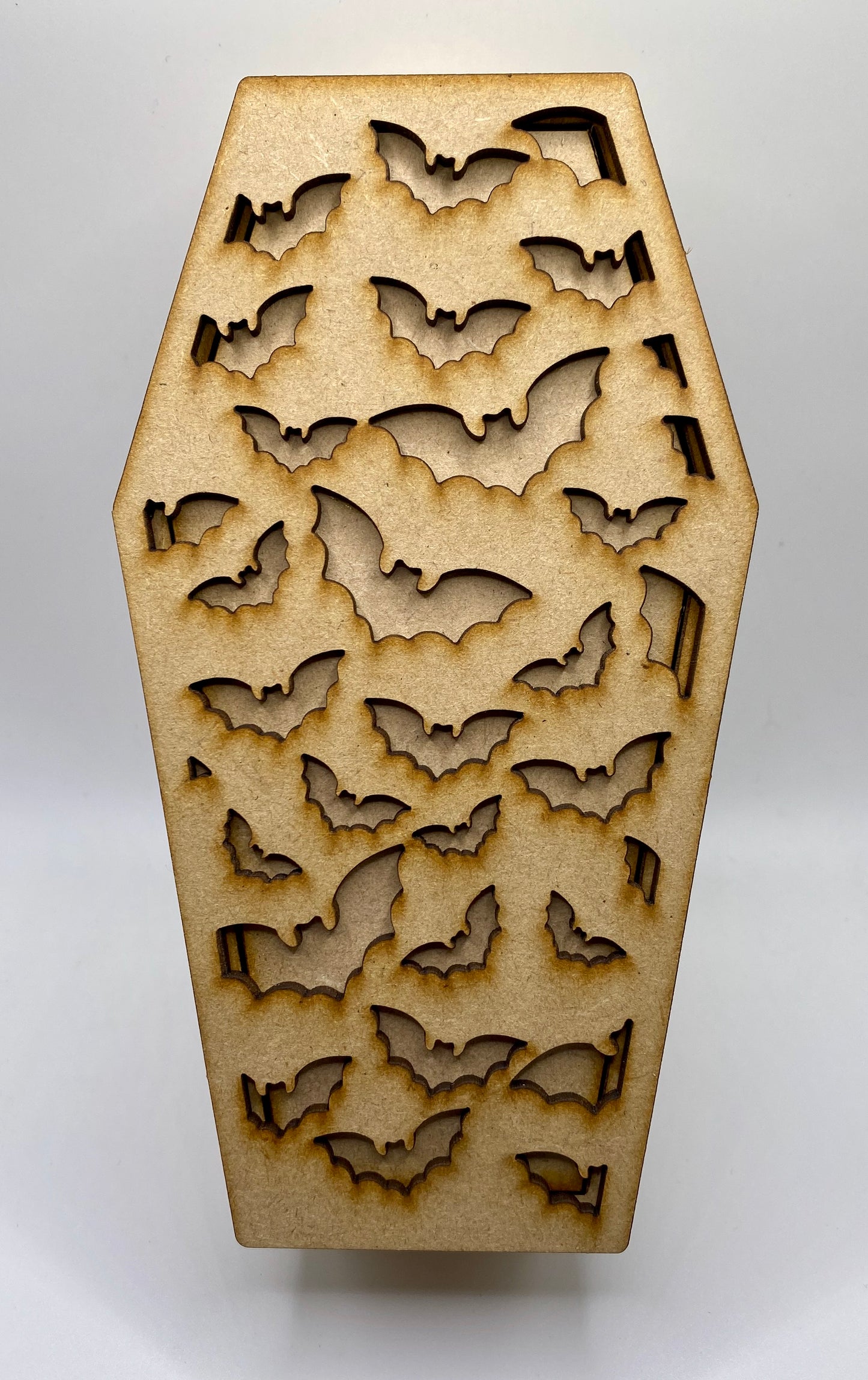 Bat Coffin Trinket Storage Box MDF Craft Kit