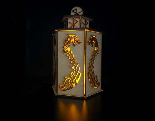 Viking Dragon Lantern MDF Craft Kit-Large