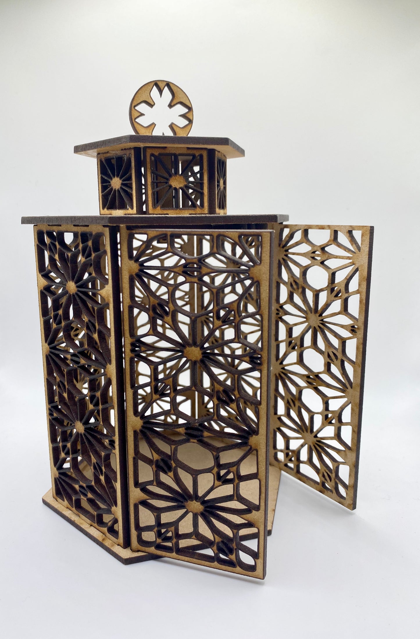 Baroque Pattern Lantern MDF Craft Kit - Large