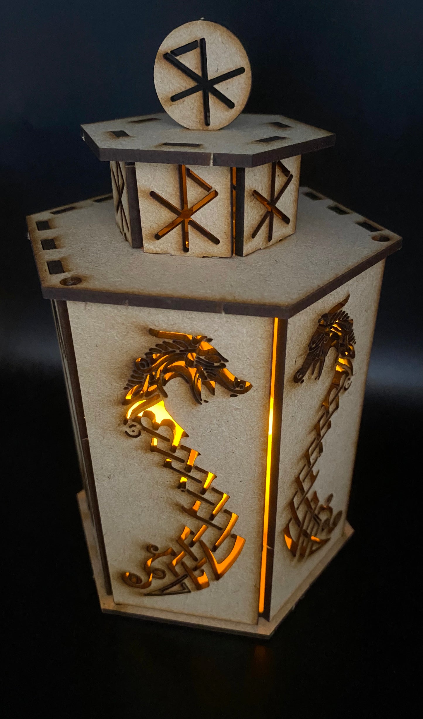 Viking Dragon Lantern MDF Craft Kit-Large