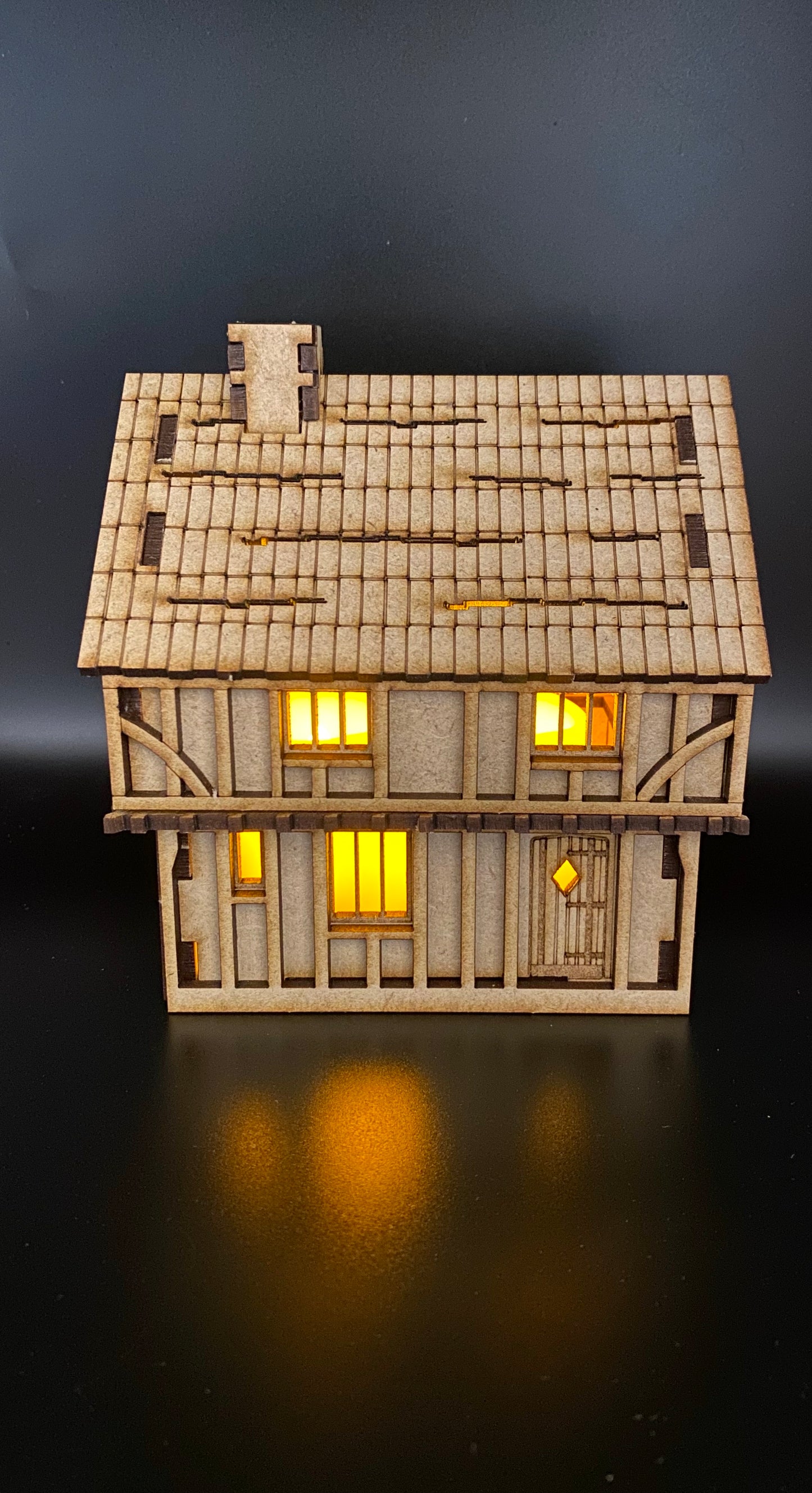 Tudor House Jettied MDF Craft kit.