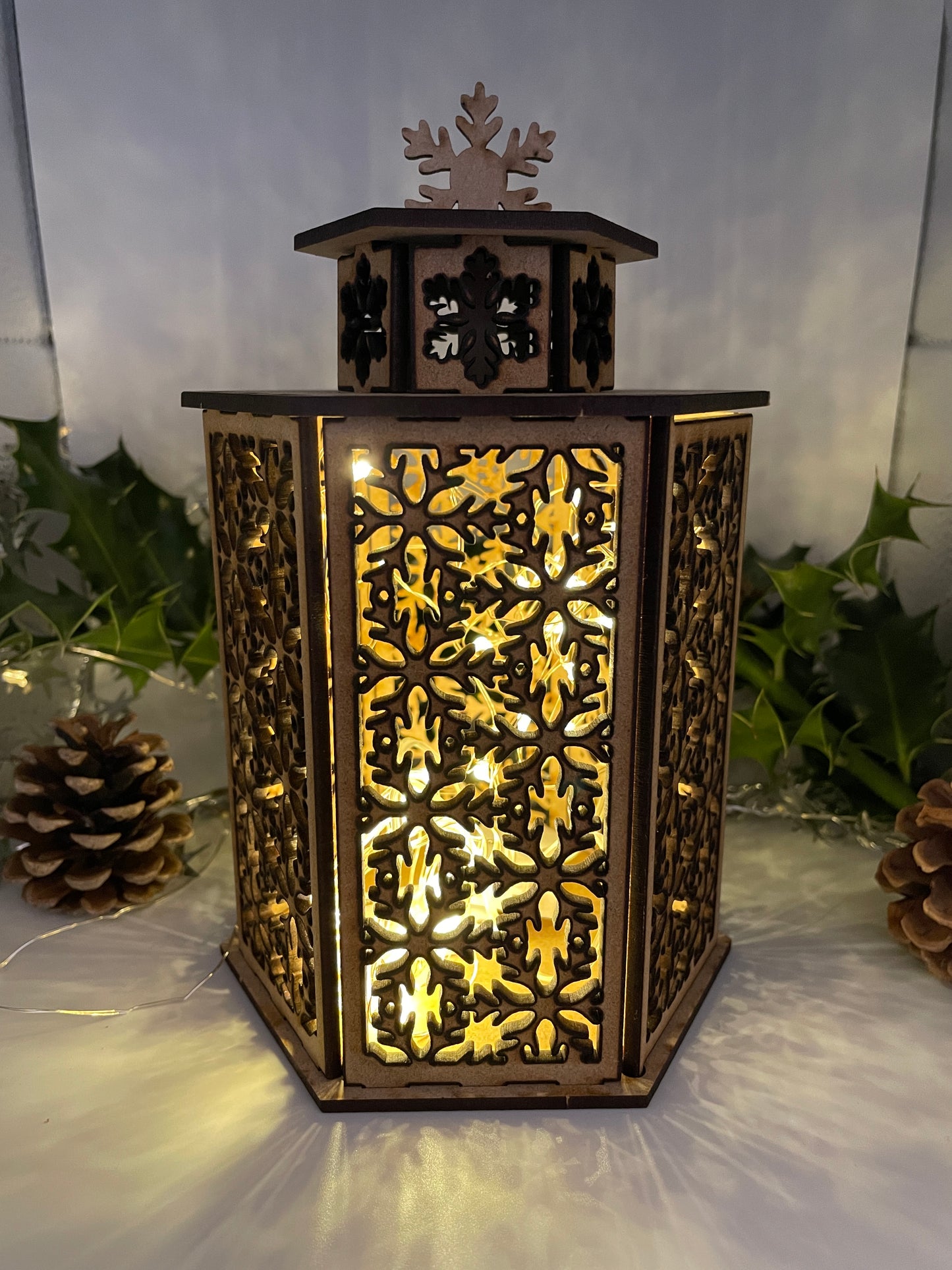 Snowflake Lantern MDF Craft Kit - Large