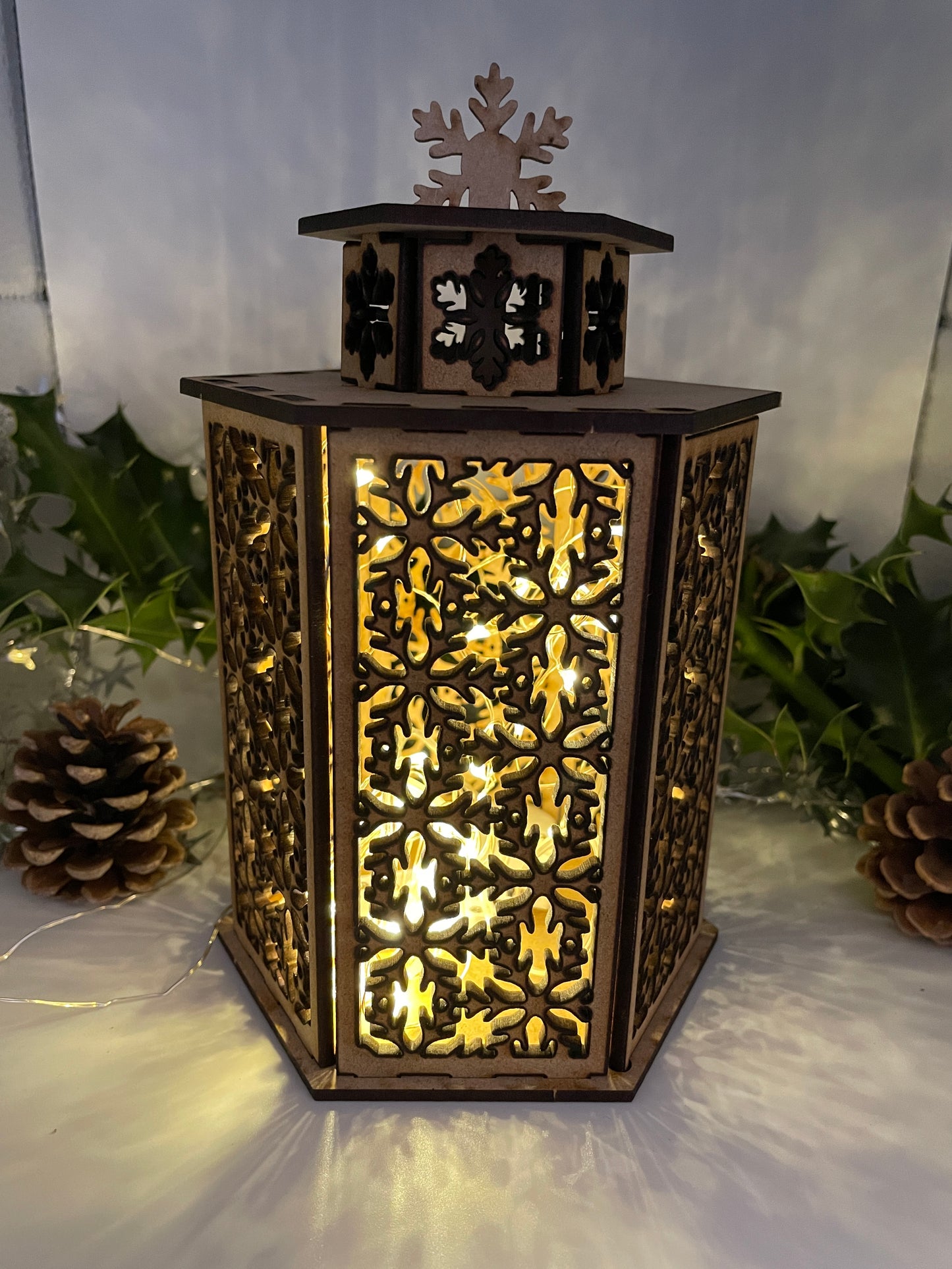 Snowflake Lantern MDF Craft Kit - Large