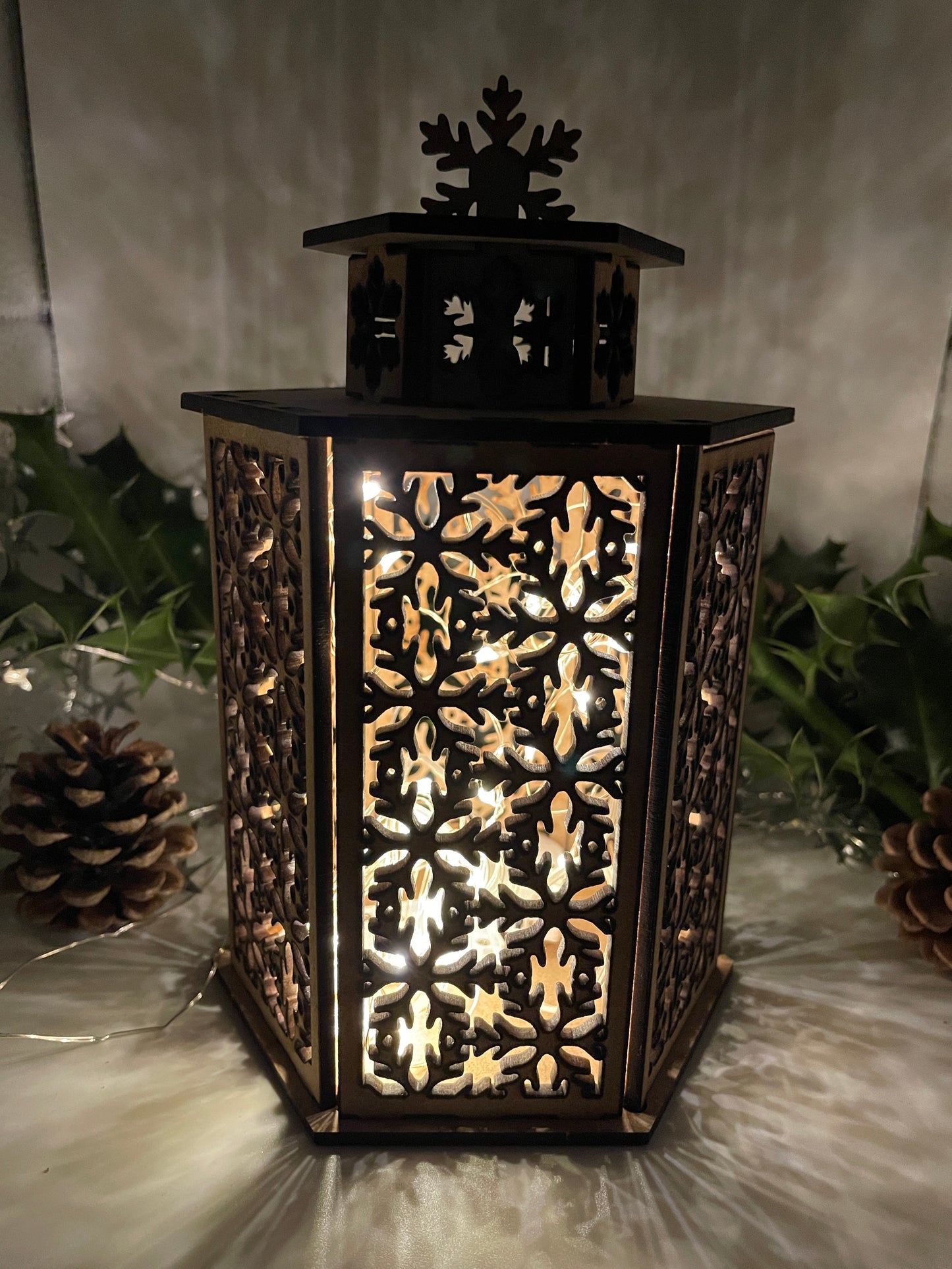 Snowflake Lantern MDF Craft Kit - Large