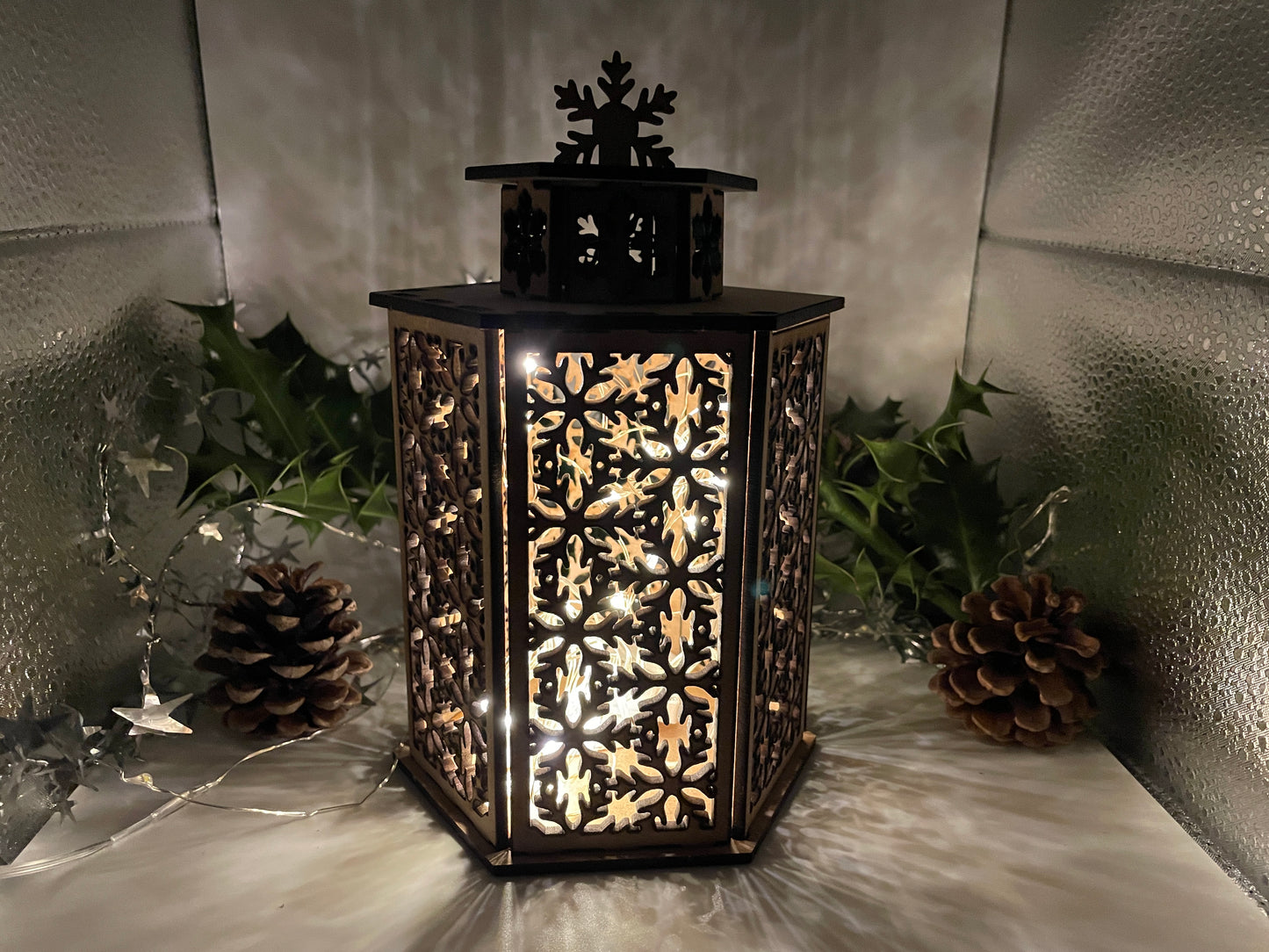 Snowflake Lantern MDF Craft Kit - Large