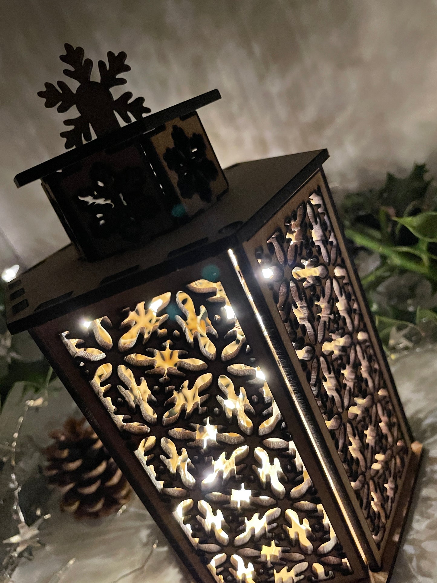 Snowflake Lantern MDF Craft Kit - Large