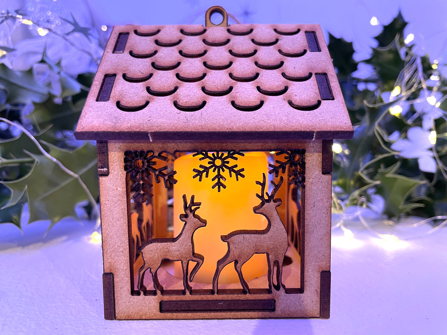 Christmas MDF Craft Kit Night Light or Hanging Decoration with Deer