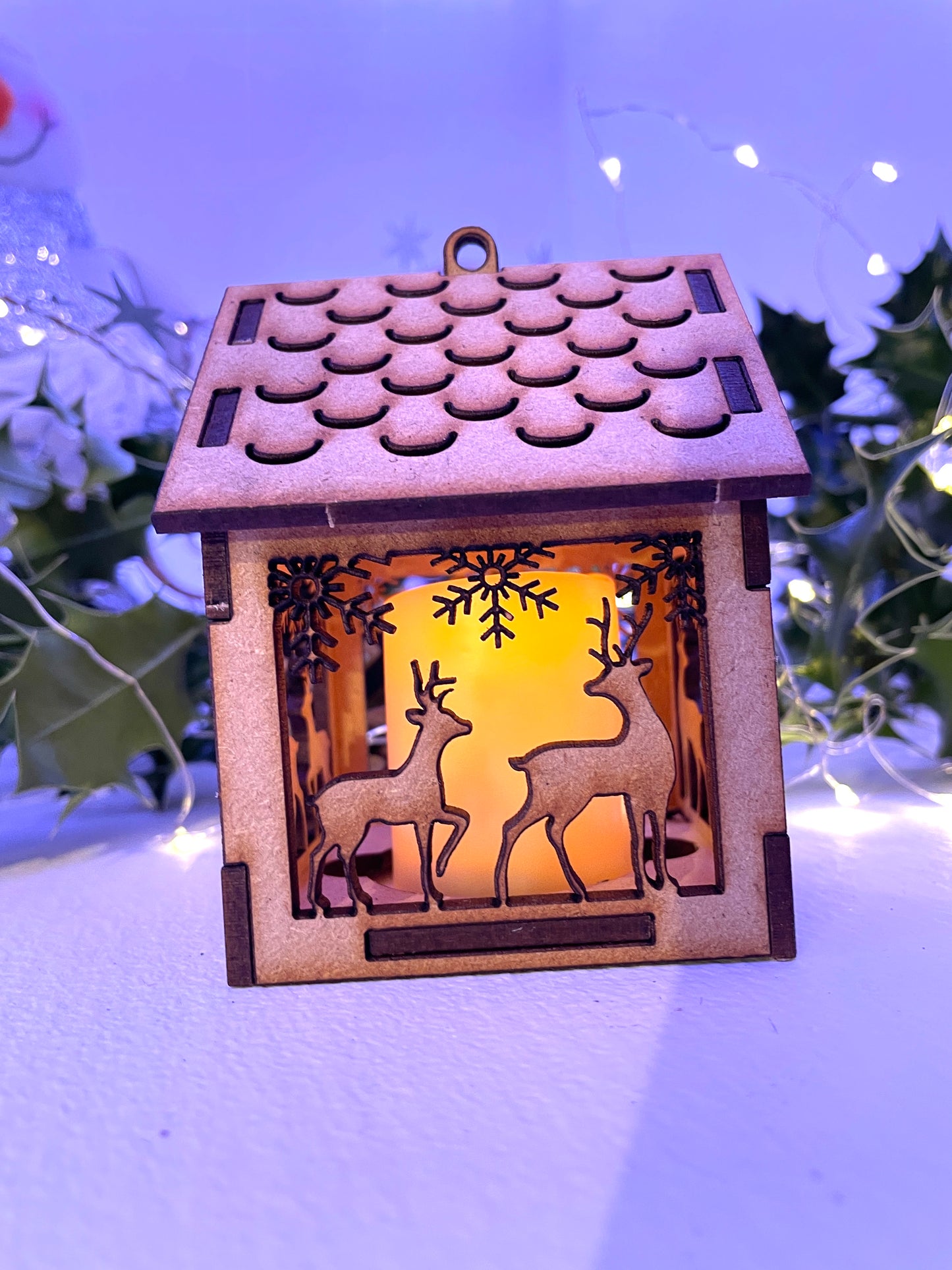 Christmas MDF Craft Kit Night Light or Hanging Decoration with Deer