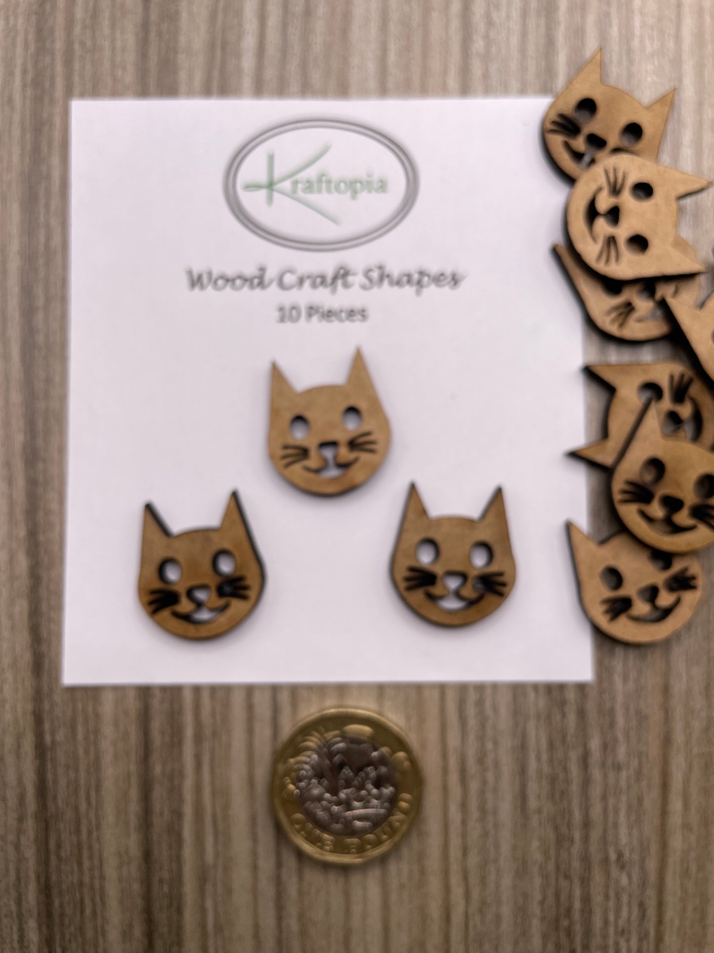 Cute Cat Head MDF Craft Blanks