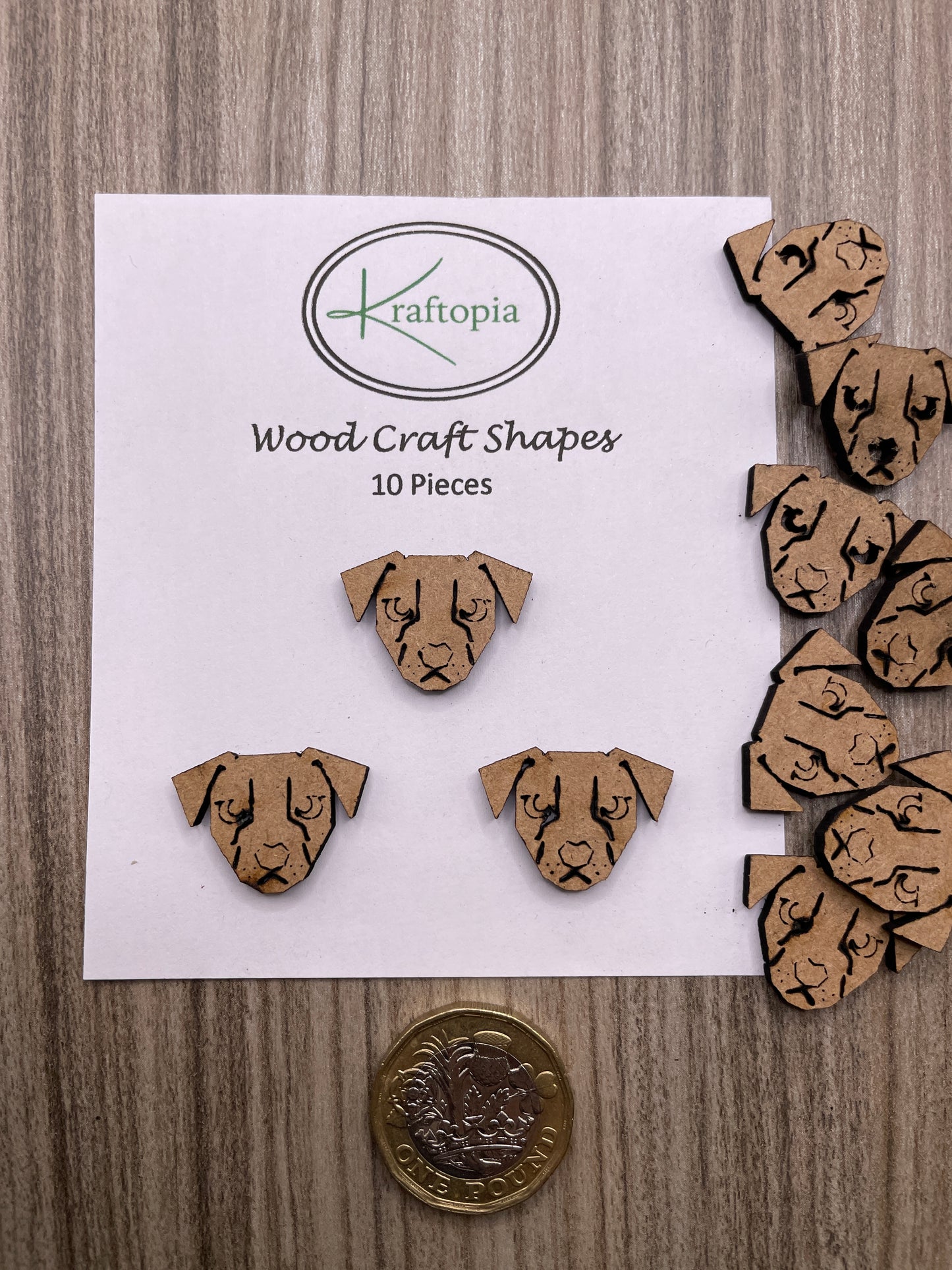 Cute Dog Face MDF Craft Blanks