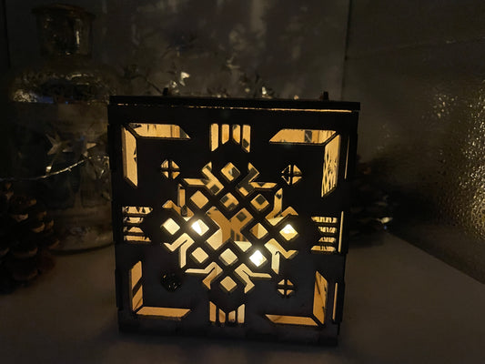 MDF Craft Kit Night Light with Pattern Cutouts