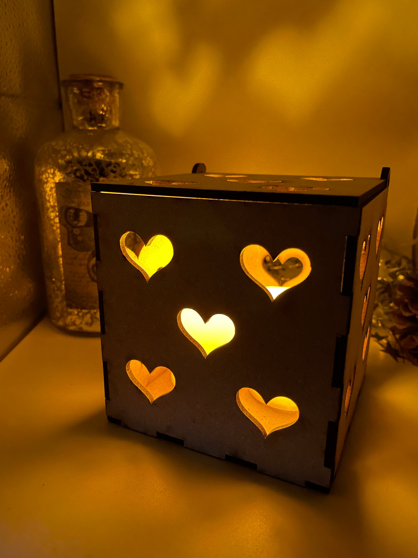 Hearts MDF Craft Kit Night Light