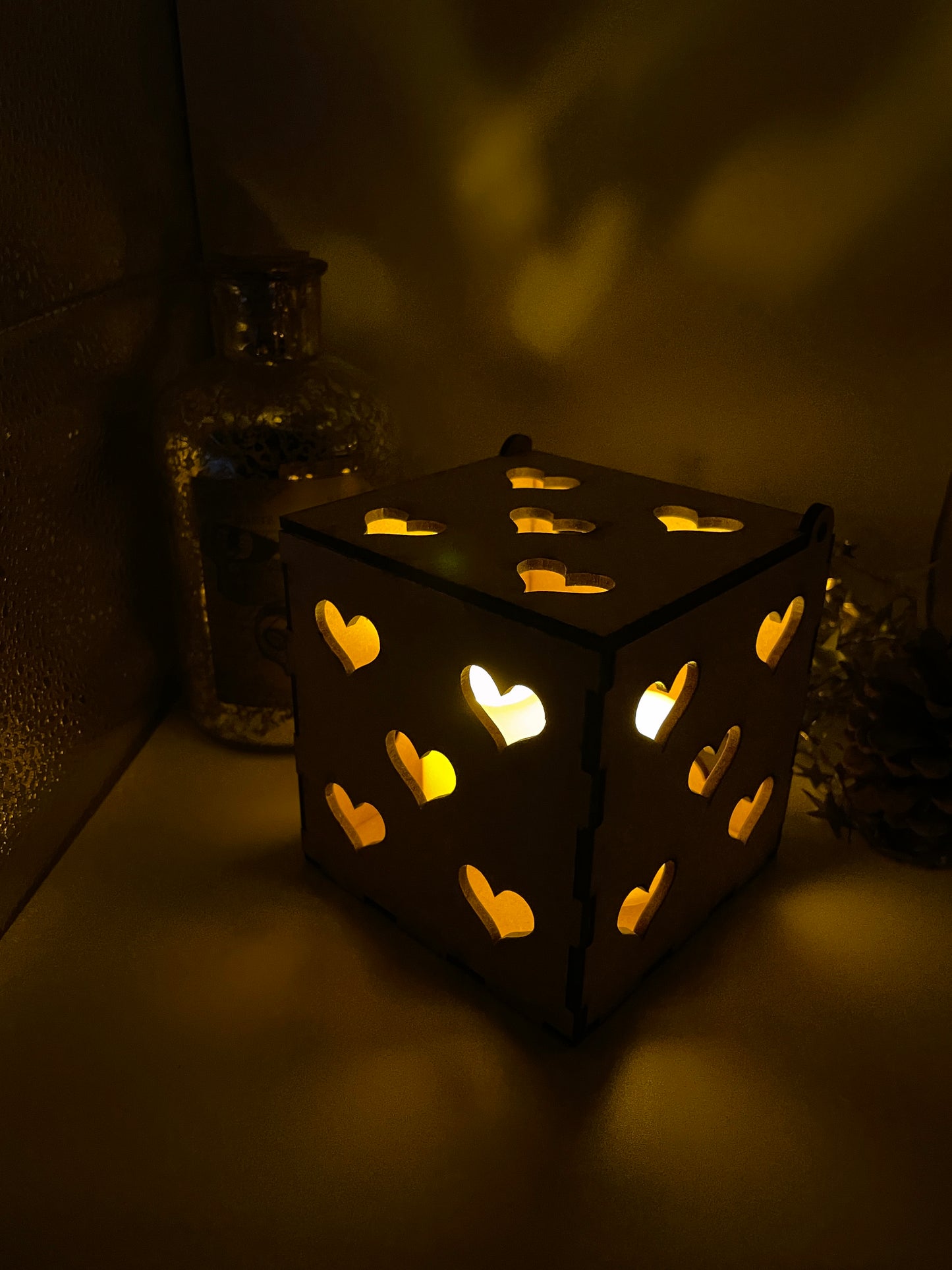 Hearts MDF Craft Kit Night Light