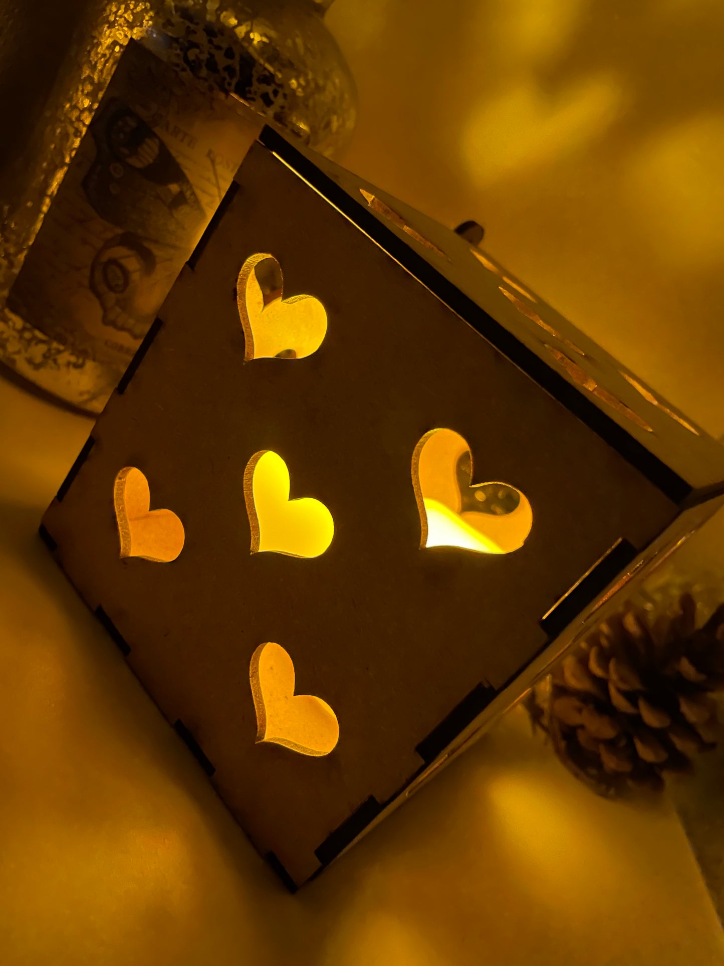 Hearts MDF Craft Kit Night Light