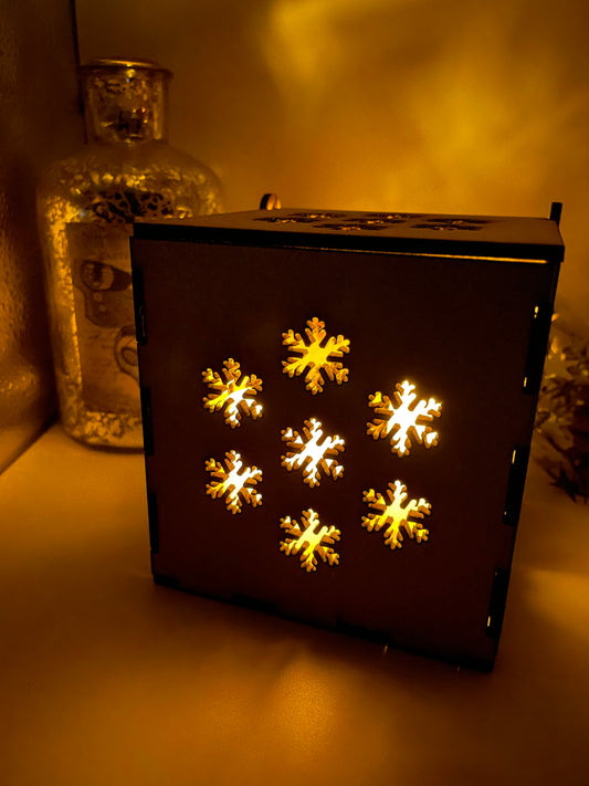 7 Snowflakes MDF Night Light Craft Kit