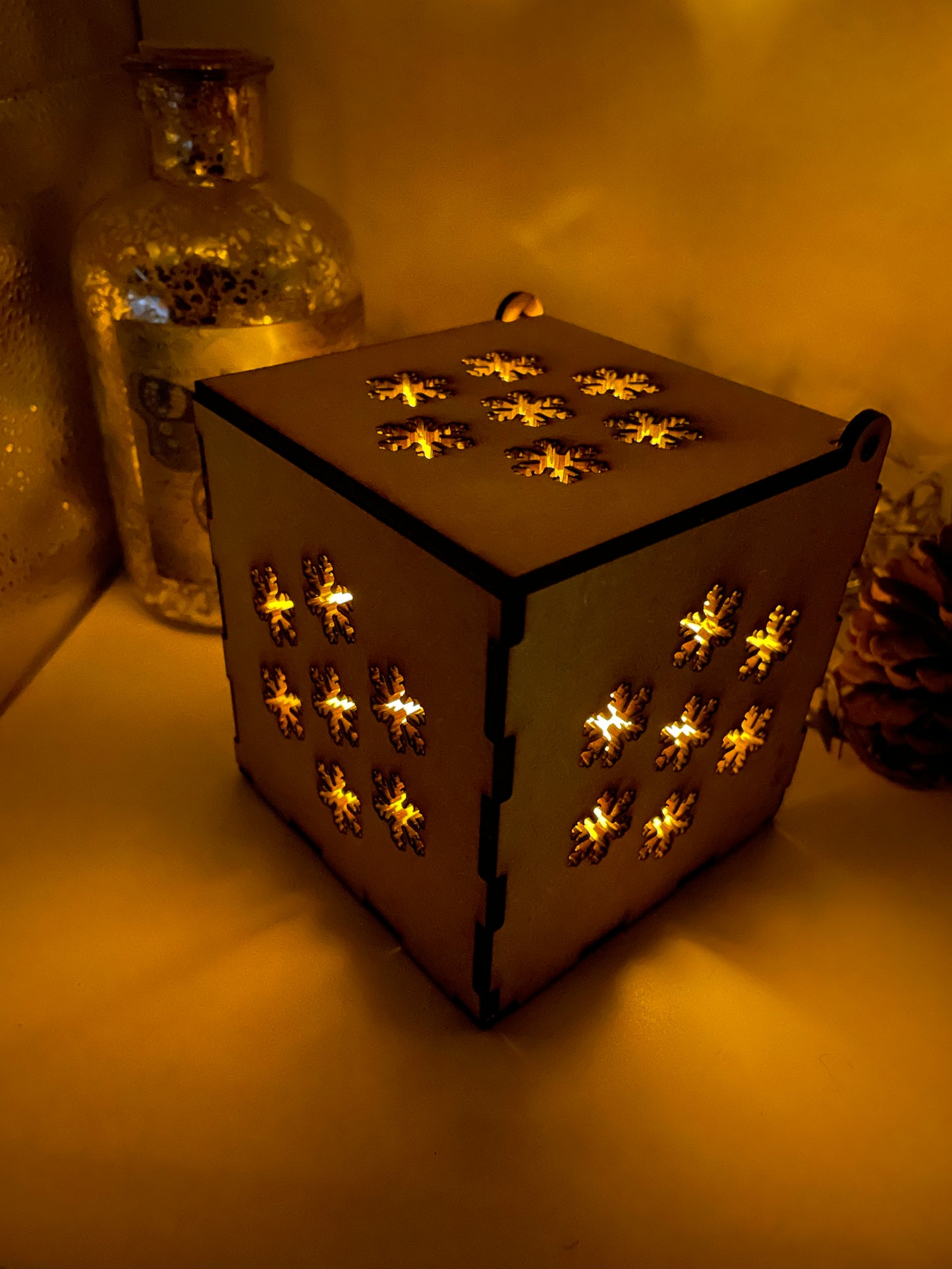 7 Snowflakes MDF Night Light Craft Kit