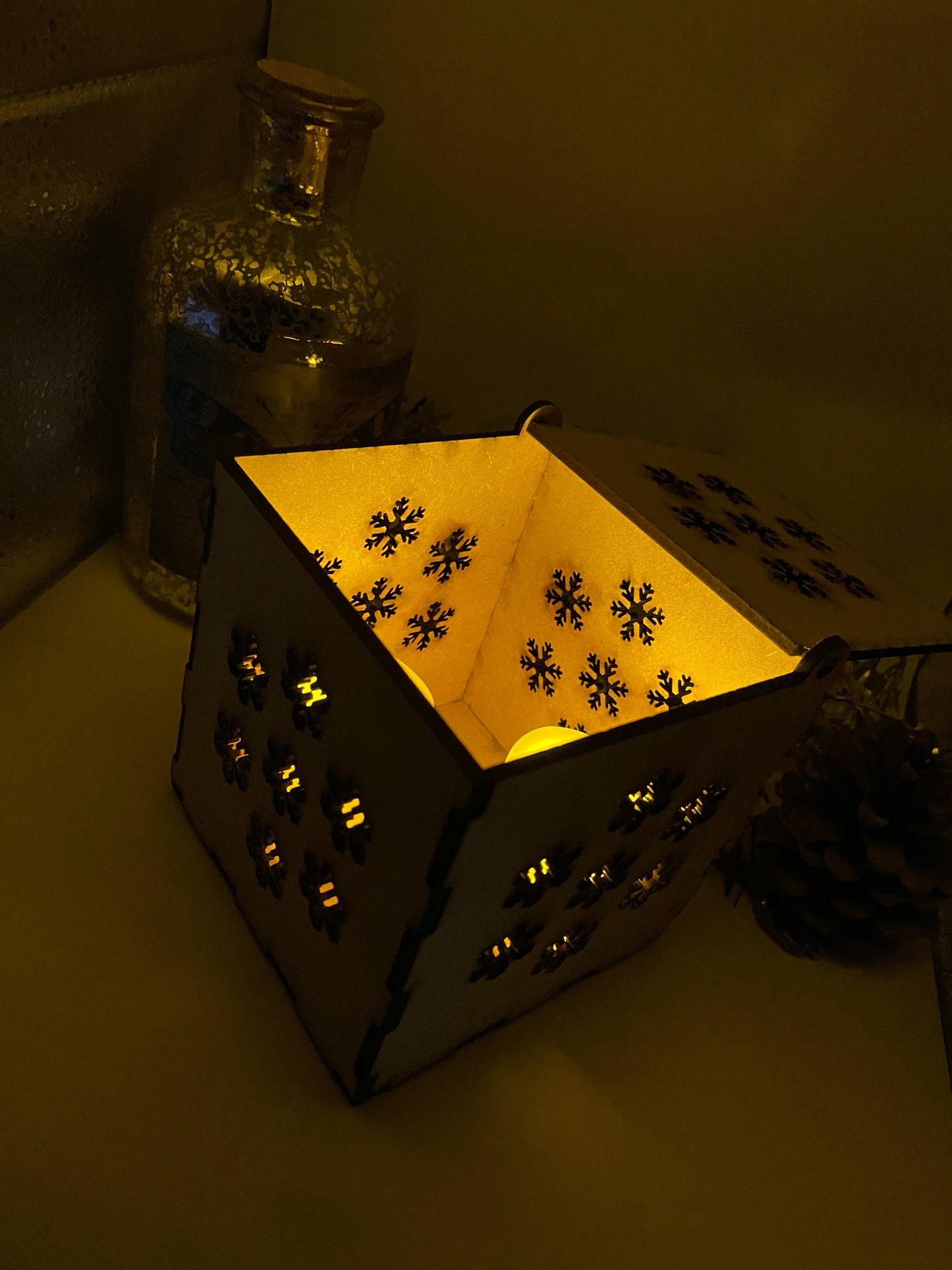 7 Snowflakes MDF Night Light Craft Kit