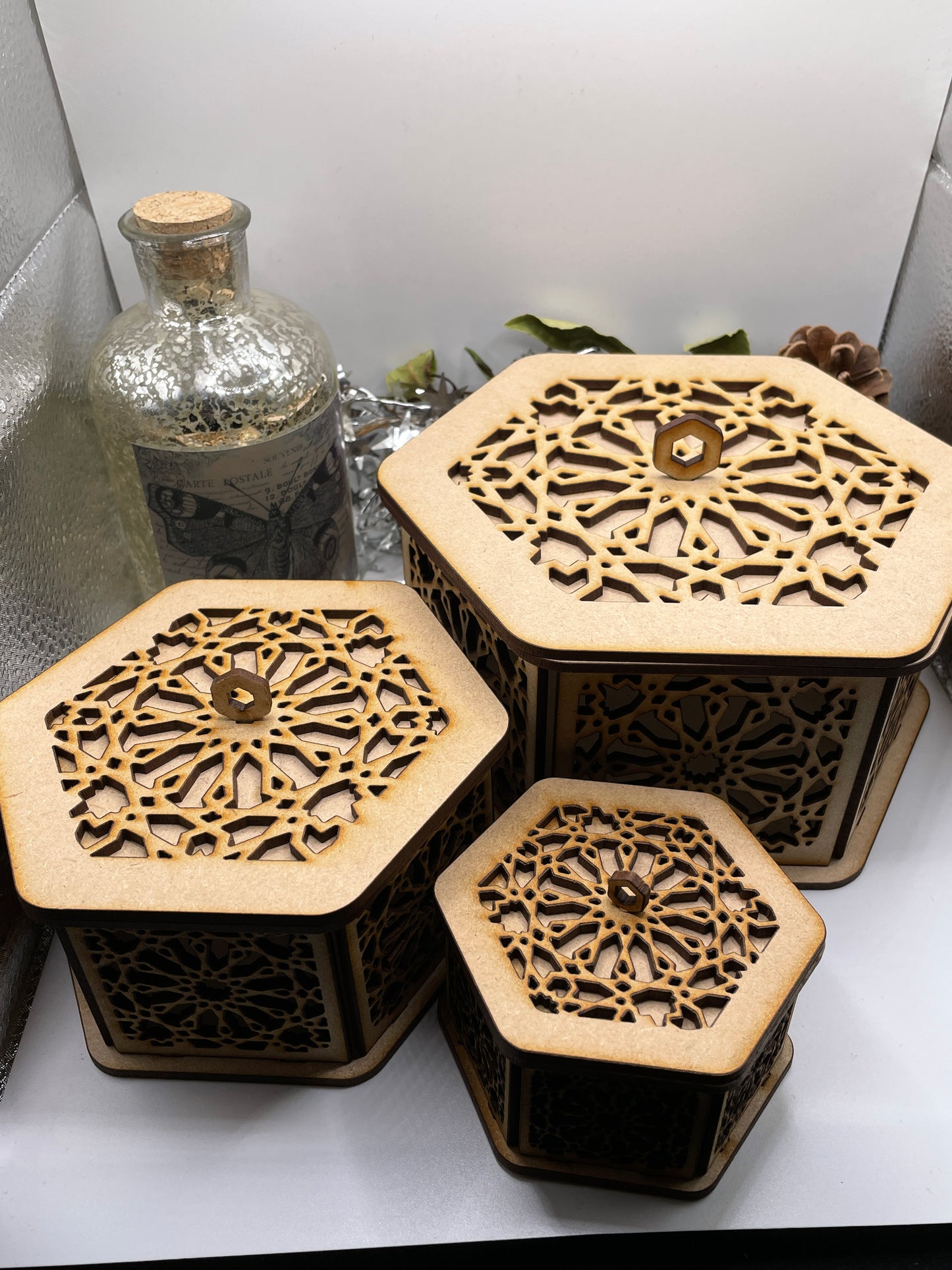 Moorish Style Trinket Storage Boxes MDF Craft Kit