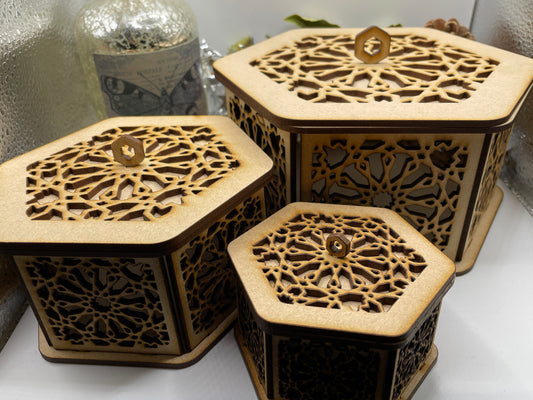 Moorish Style Trinket Storage Boxes MDF Craft Kit