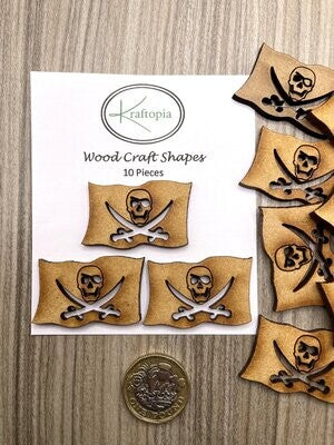 Pirate Flag MDF Craft Blanks