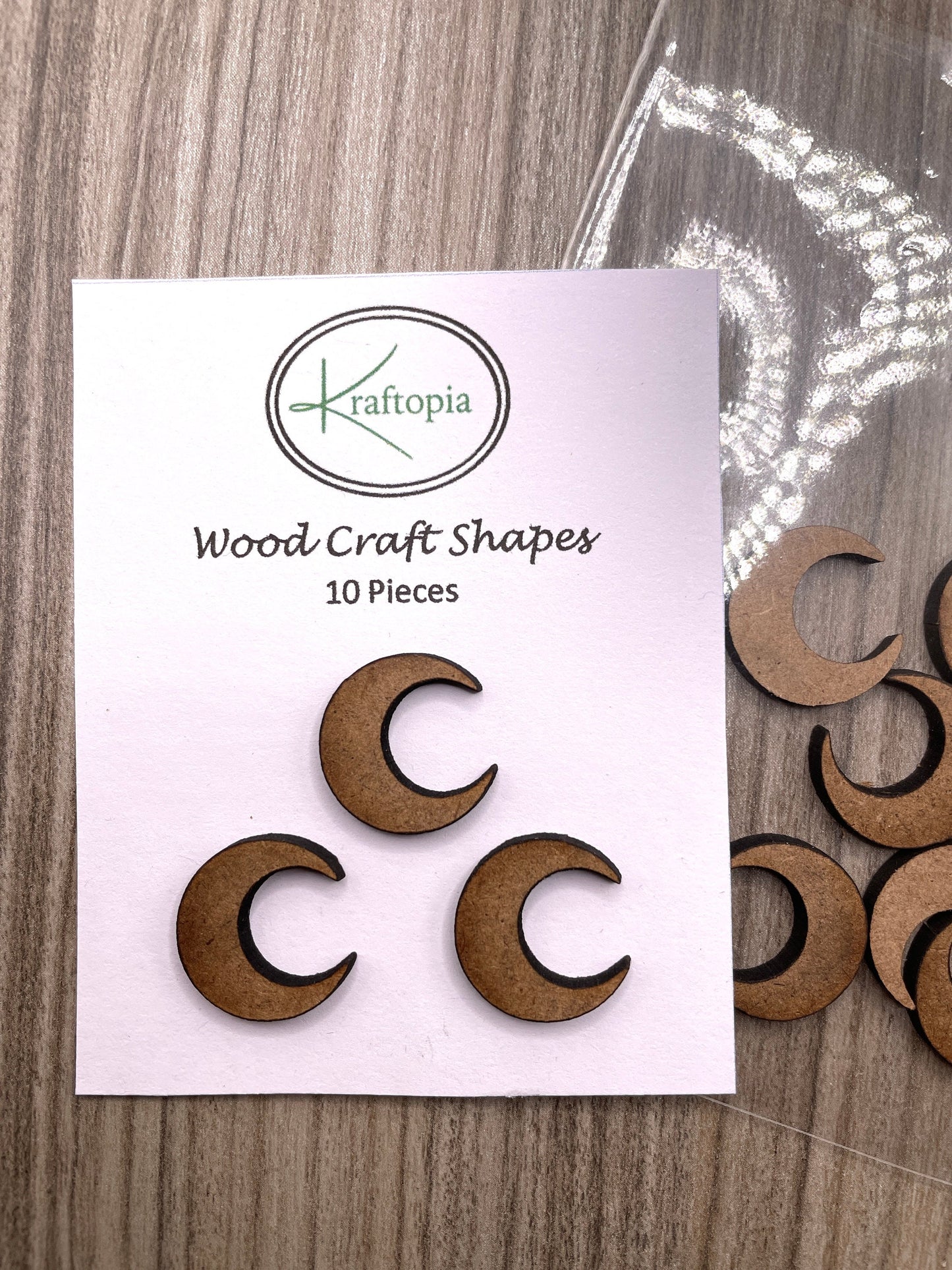 Crescent Moon MDF Craft Blanks