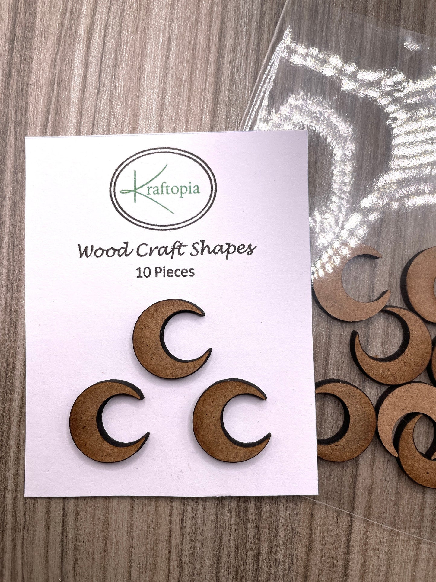 Crescent Moon MDF Craft Blanks