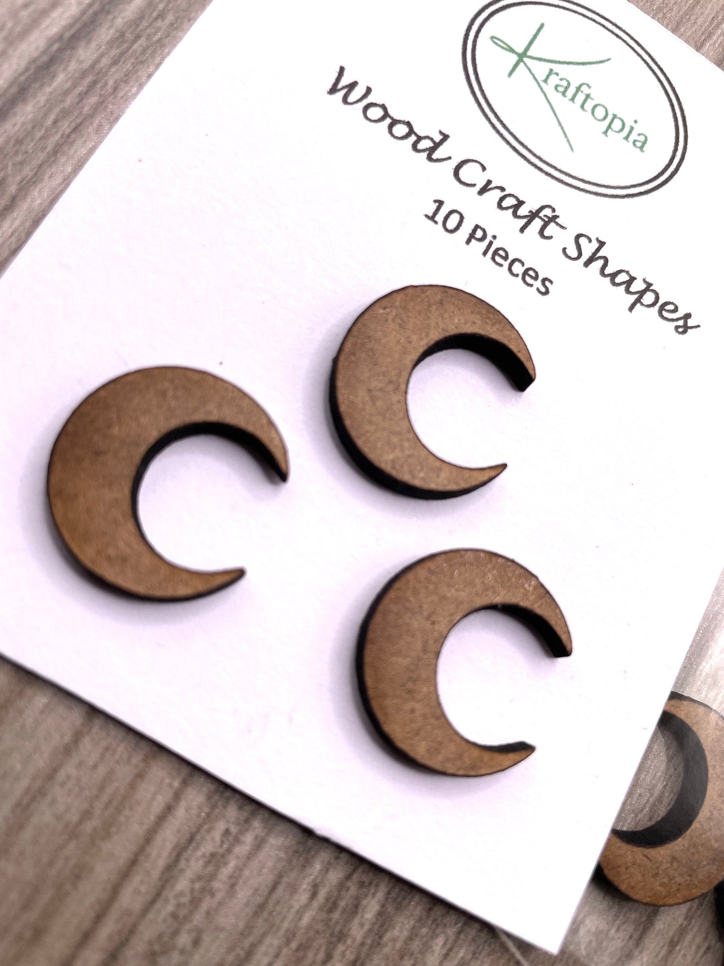 Crescent Moon MDF Craft Blanks