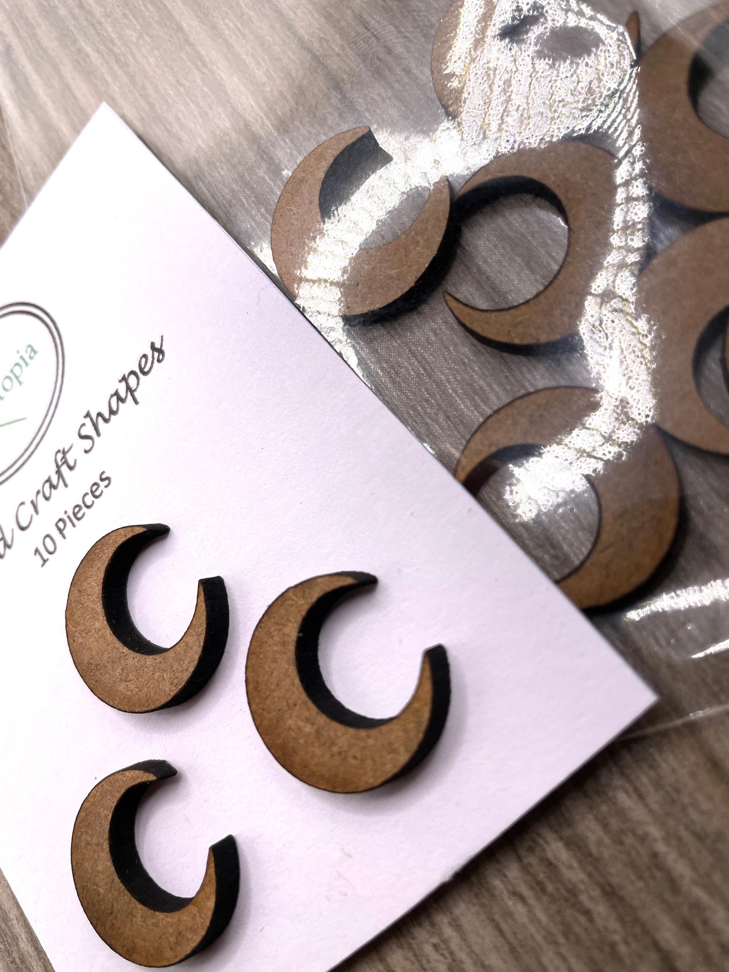 Crescent Moon MDF Craft Blanks