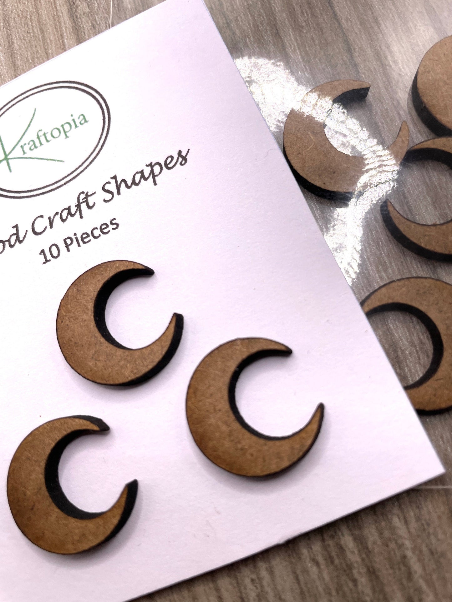 Crescent Moon MDF Craft Blanks