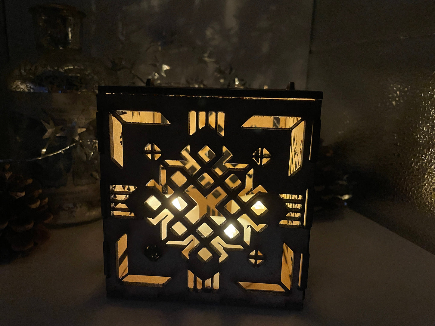 Night Light with Ornate Decorative Pattern