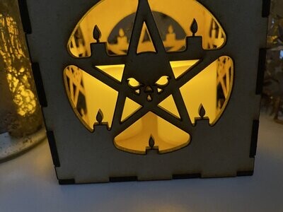 Pentagram with Candle MDF Craft Kit Night Light