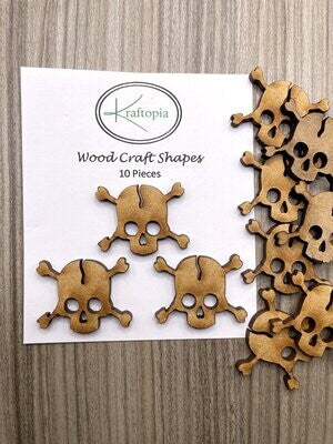 Pirate Crossbones MDF Craft Blanks