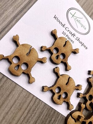 Pirate Crossbones MDF Craft Blanks