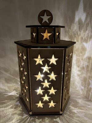 Star Pattern Lantern MDF Craft Kit- Large