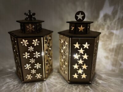 Star Pattern Lantern MDF Craft Kit- Large